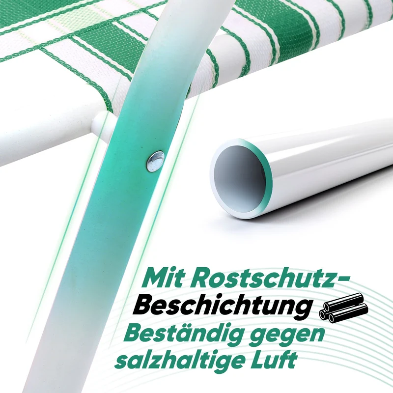 Sekey Faltbarer Campingstuhl mit Teakholz-Armlehnen – Bequemer Strand- & Gartenstuhl, atmungsaktiv & tragbar