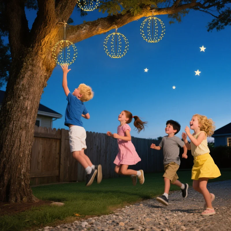 Salcar Solar LED Kugel Lichterkette warmweiß – 30 cm Ø mit 120 LEDs, 8 Modi & Fernbedienung, USB & Solar, IP44 wasserdicht, für Garten & Weihnachten