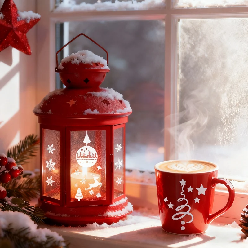 Salcar Fensterbilder Weihnachten – Wiederverwendbare Fensterdeko Weiß, Selbstklebend ohne Kleber, Beidseitig Sichtbar mit Schneeflocken, Häusern & Schneemann