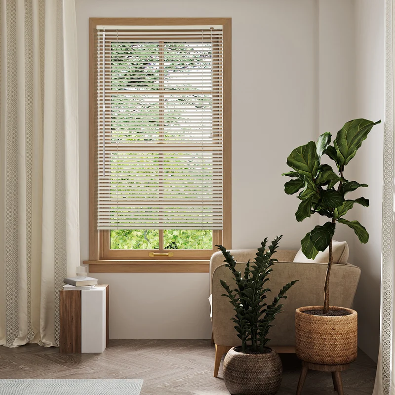 Sekey Aluminium-Jalousie ohne Bohren, 25mm Alu-Lamellen, Creme