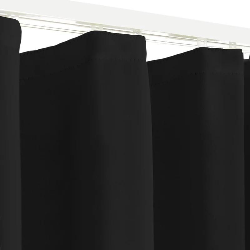 Blackout Thermovorhang "Sopran" Verdunkelungsvorhang schwarz BxH 140x175/245cm