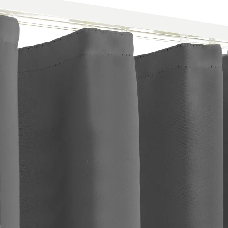 Blackout Thermovorhang "Sopran" Verdunkelungsvorhang grau BxH 140x175/245cm