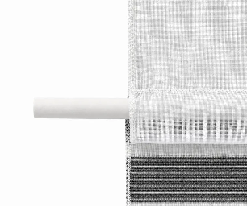 Design Mini Flächenvorhang Set anthrazit Scheibengardine 4028 4-tlg