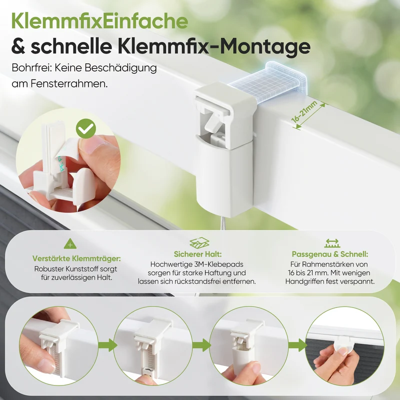 Salcar Wabenplissee Anthrazit ohne Bohren – Verdunkelungsplissee Thermo Doppelplissee Klemmfix für Fenster & Türen, Up & Down Plissee mit Hitze- und Schallschutz