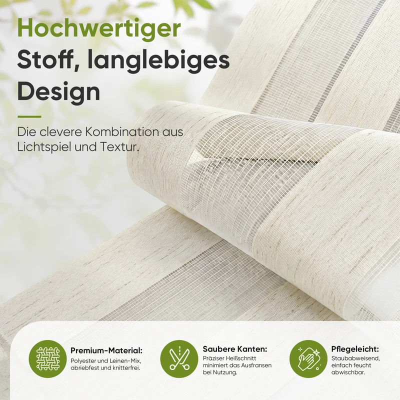 Salcar Doppelrollo Klemmfix Leinenoptik Beige – Duo Rollo ohne Bohren für Fenster, Zebra Rollo mit natürlicher Leinenstruktur und Sichtschutz