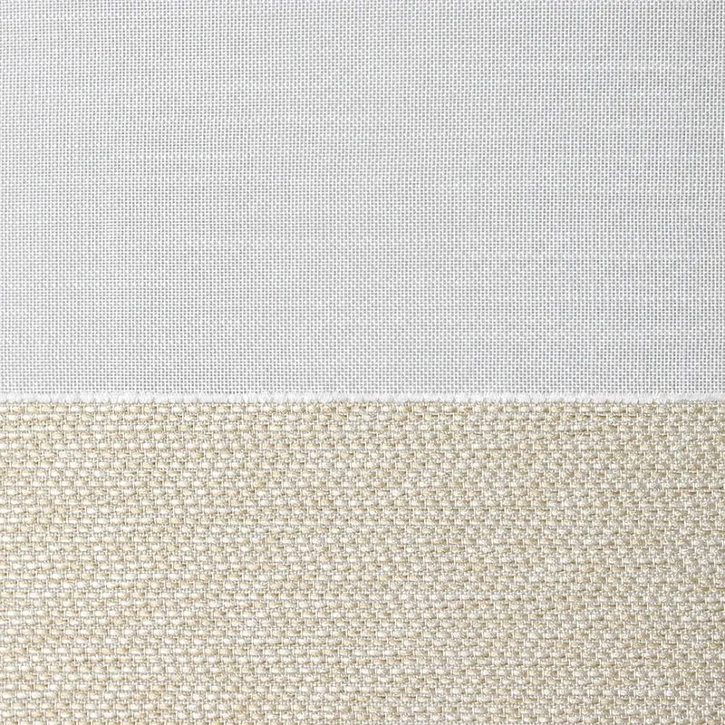 Design Mini Flächenvorhang Set beige weiß Scheibengardine 2280-13