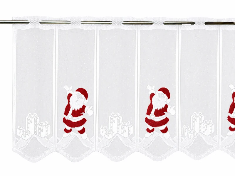 Scheibengardine Weihnachtsmann Geschenk HxB 50x140cm