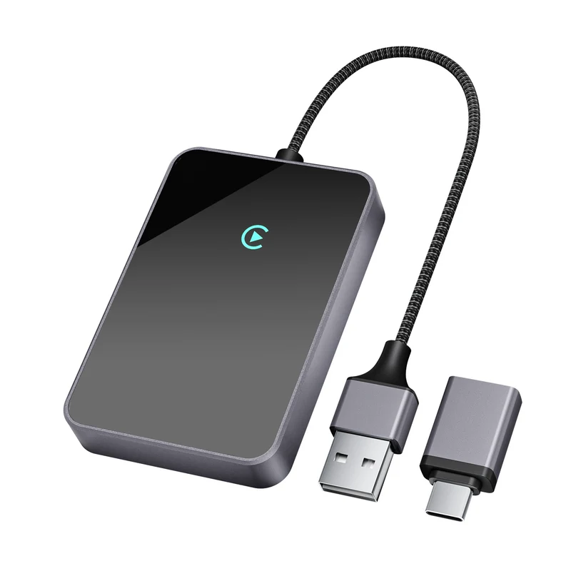 Salcar Wireless CarPlay Adapter für iPhone – Dualband 5,8 GHz, Verzögerungsfrei, Plug & Play Dongle für kabelloses CarPlay, kompatibel mit iPhone 6 & iOS 10+
