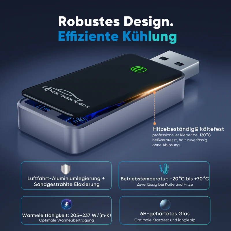 Salcar Kabelloser CarPlay Adapter für iPhone – 2025 Upgrade, Wireless USB Dongle für stabiles & unterbrechungsfreies CarPlay, kompatibel mit iOS 10+