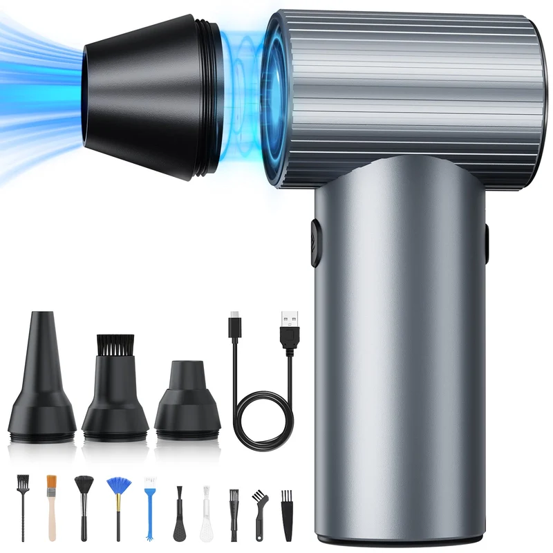 Salcar Elektrisches Staubgebläse X7 – Tragbares 3-Gang Air Duster mit Ultrakurzer Laufzeit für PC, Auto & Outdoor