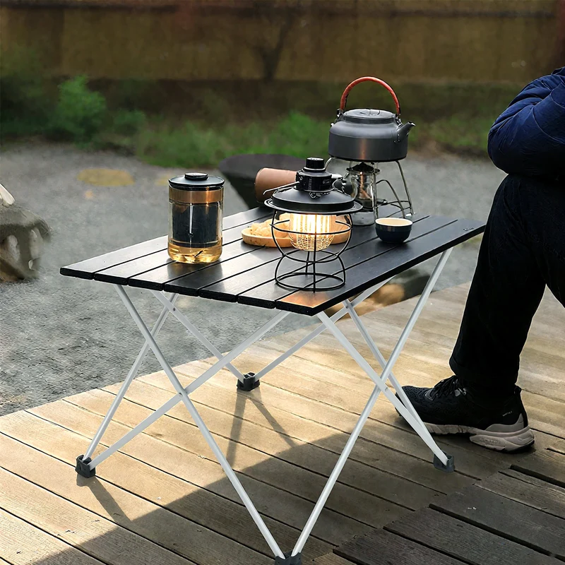 Sunula Klappbarer Campingtisch, Ultraleicht 1,7 kg, 30 kg Tragkraft, Wasserdicht, Rutschfest, 3 Größen, Einfach zu Montieren, Für Camping, Picknick, Garten, Outdoor