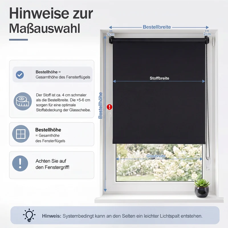 Salcar Thermorollo ohne Bohren Klemmfix – Verdunkelungsrollo für Fenster & Tür, Seitenzugrollo mit Thermobeschichtung, Sonnenschutz & Hitzeschutz, Sichtschutzrollo Schwarz