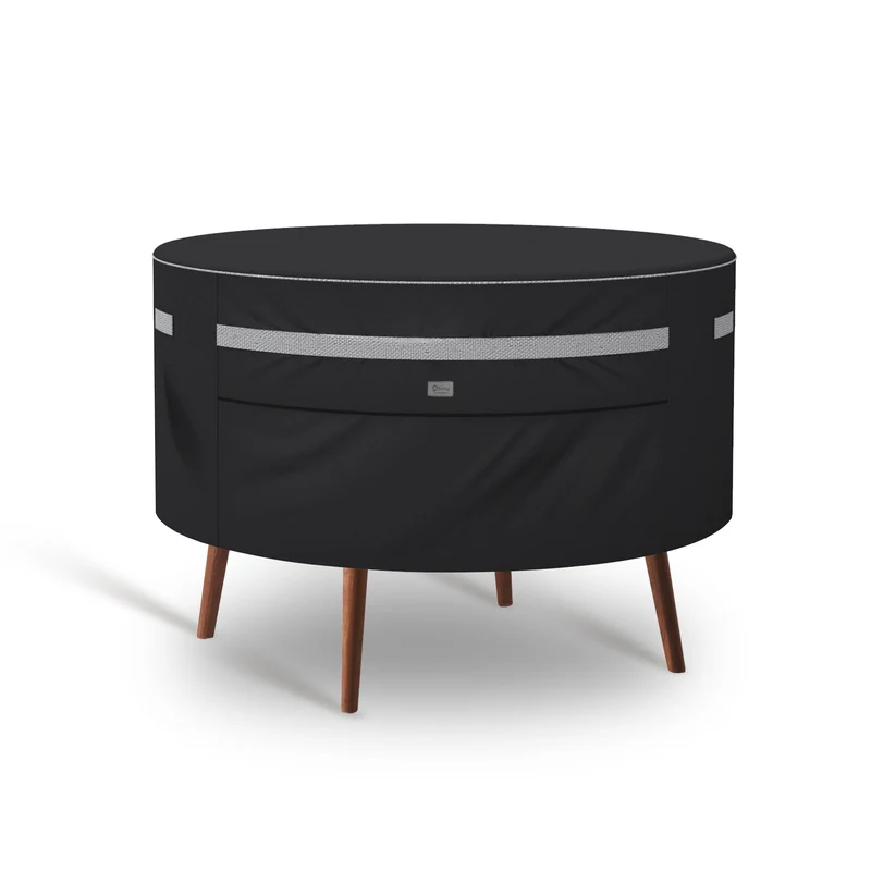 Sekey Runde Gartenmöbel Schutzhülle Ø130 × 71 cm – Wasserdichte Abdeckung aus 210D Oxford-Gewebe, UV-beständig, Reißfest & Windfest für Gartentisch und Poly-Rattan-Möbel