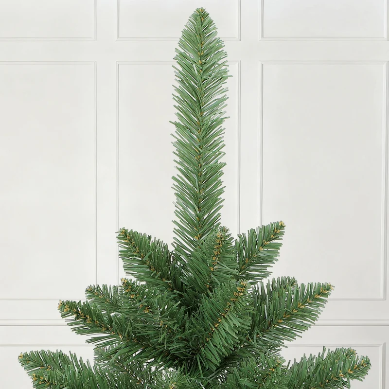 Salcar Künstlicher Weihnachtsbaum 180 cm / 210 cm – Realistischer PVC Tannenbaum mit Holzständer für Innen & Außen