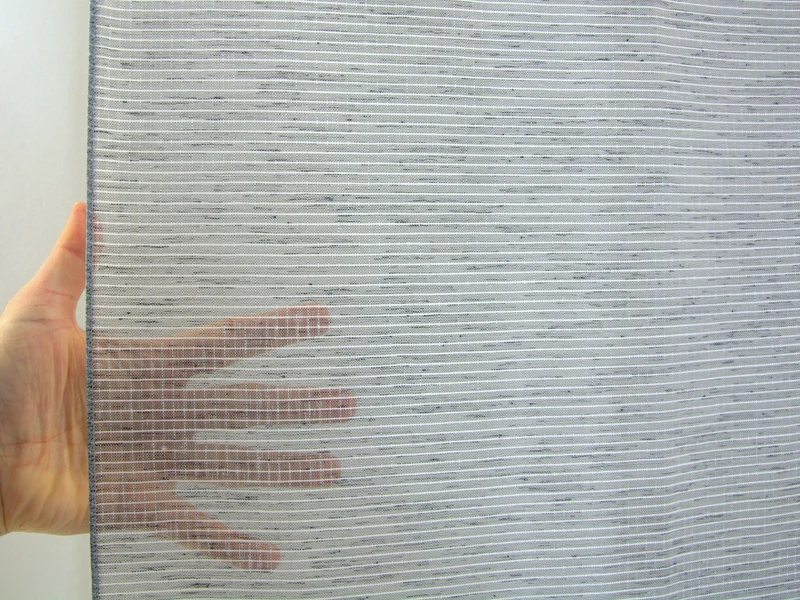 Design Mini Flächenvorhang Set grau kariert Scheibengardine 4050-04