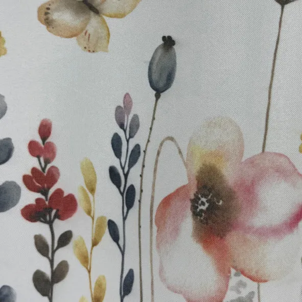 Scheibengardine Schlaufen Panneaux HxB 50x140 cm Blumenwiese 4072