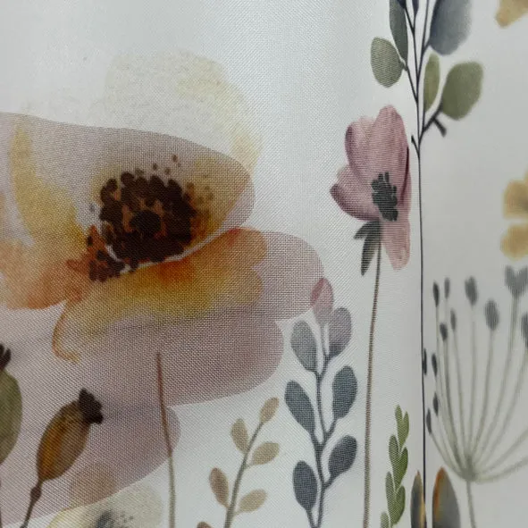 Scheibengardine Schlaufen Panneaux HxB 50x140 cm Blumenwiese 4072