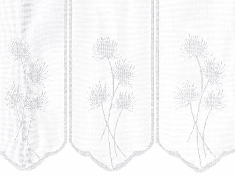 Scheibengardine Jacquard Blume nach Maß