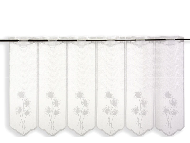 Scheibengardine Jacquard Blume nach Maß