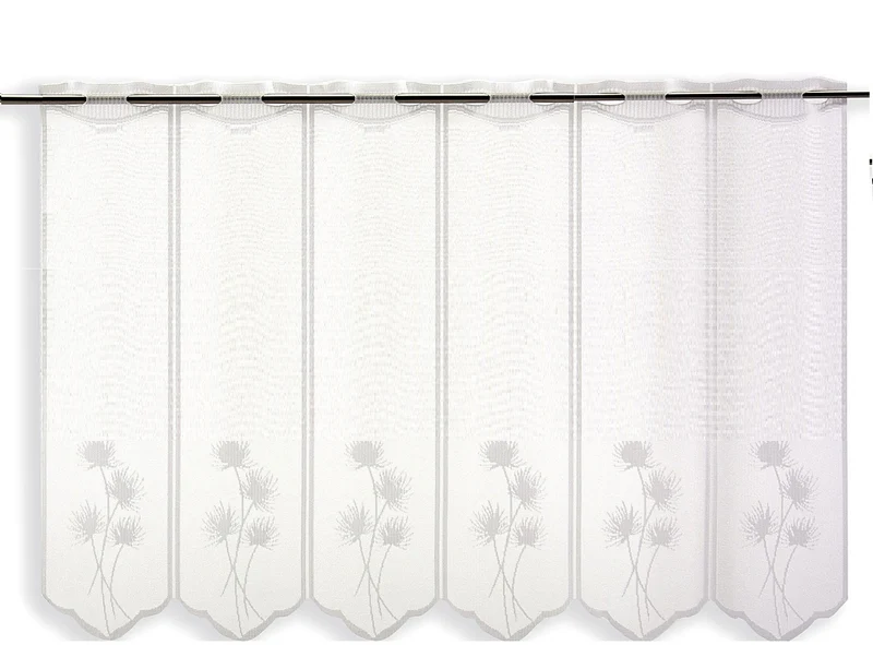 Scheibengardine Jacquard Blume nach Maß
