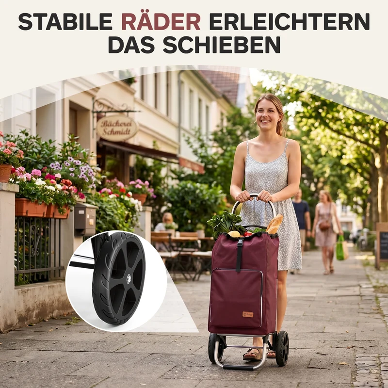 Sekey Einkaufstrolley 3-in-1 klappbar – 50L Einkaufswagen mit Kühlfach, großen Rädern & Sackkarren-Funktion, leichtes Aluminium