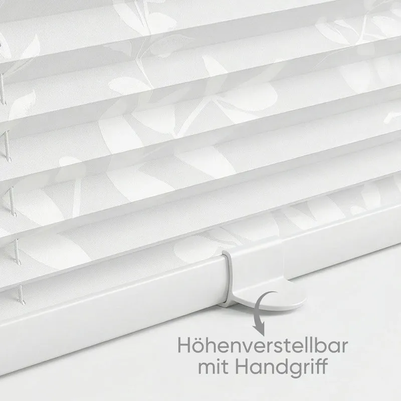 Sekey Klemmfix Plissee ohne Bohren – freihängend, verstellbare Spannung, 1,5 cm Alu-Schiene, Muster