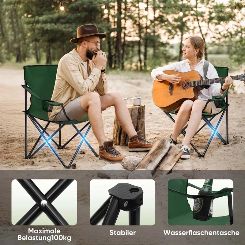 Sunula faltbarer Campingstuhl, ultraleicht, 1,65 kg, mit Getränkehalter, Tragetasche, kompakt klappbar, ideal für Camping, Garten und Ausflüge