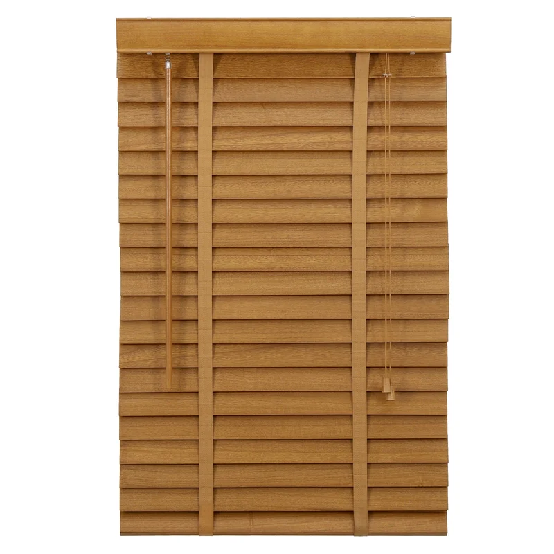 Sekey Jalousie aus Echtholz- Eichenfarbe - 50 mm Lamellen mit natürlicher Holzoptik