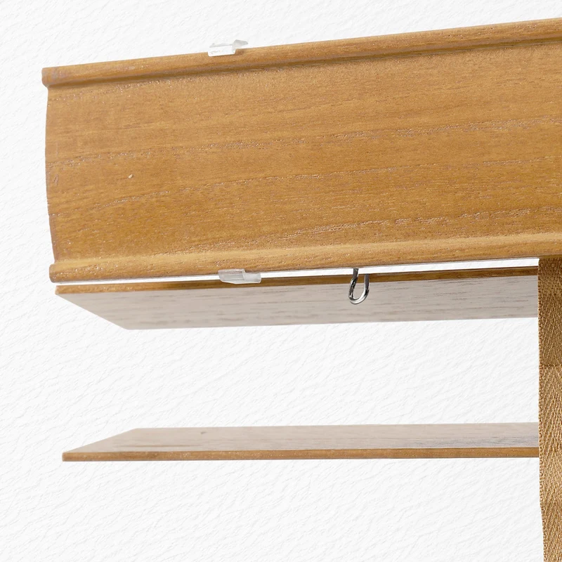 Sekey Jalousie aus Echtholz- Eichenfarbe - 50 mm Lamellen mit natürlicher Holzoptik
