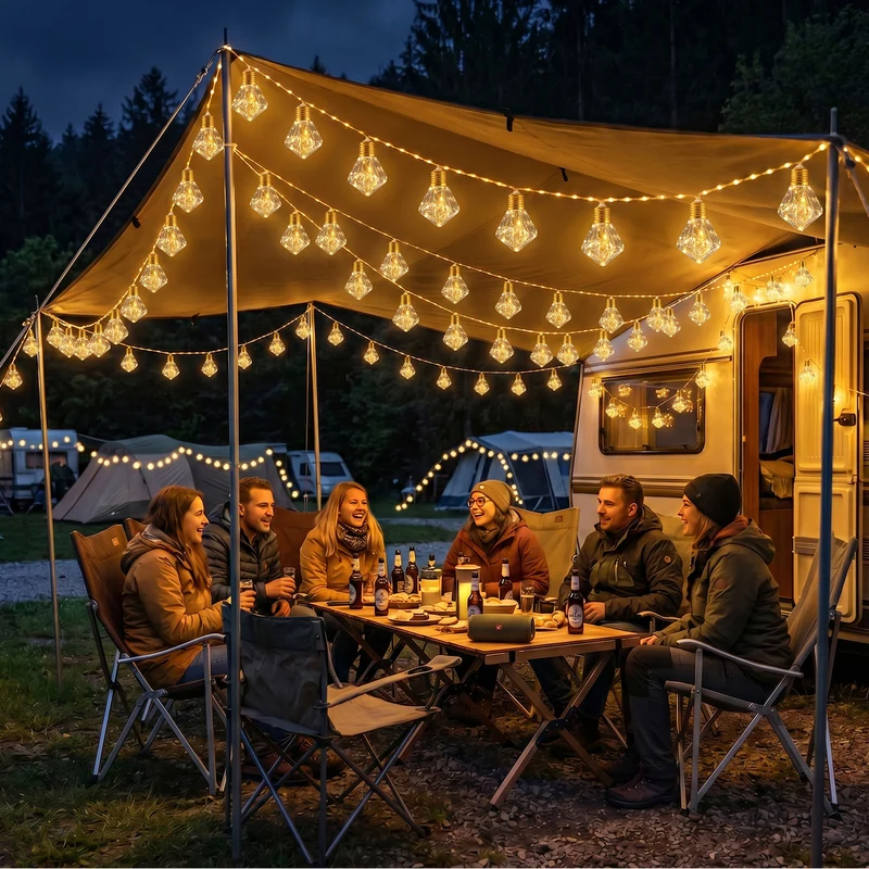 Salcar LED Solar Hanfseil Lichterkette Outdoor Vintage, 8 m (5 m Lichterkette + 3 m Zuleitung), 10 Diamant-Glühbirnen mit 149 LEDs, Warmweiß, Solar & USB aufladbar, Fernbedienung, 8 Lichtmodi, Wetterfest für Garten, Balkon & Terrasse