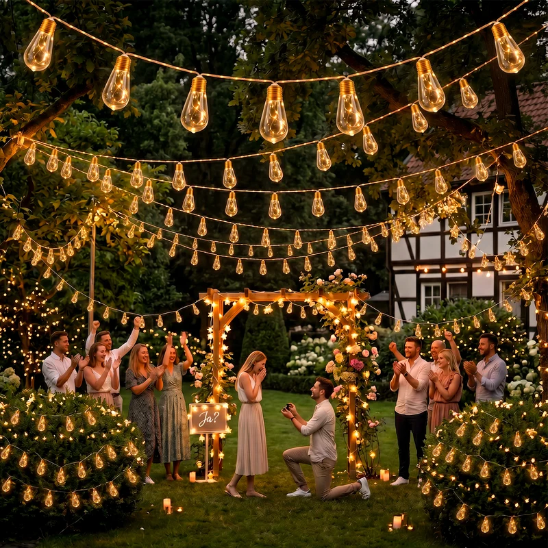 Salcar LED Solar Hanfseil Lichterkette Outdoor Vintage, 8 m (5 m Lichterkette + 3 m Zuleitung), 10 lange LED-Glühbirnen mit 149 LEDs, Warmweiß, Solar & USB aufladbar, Fernbedienung, 8 Lichtmodi, Wetterfest für Garten, Balkon & Terrasse