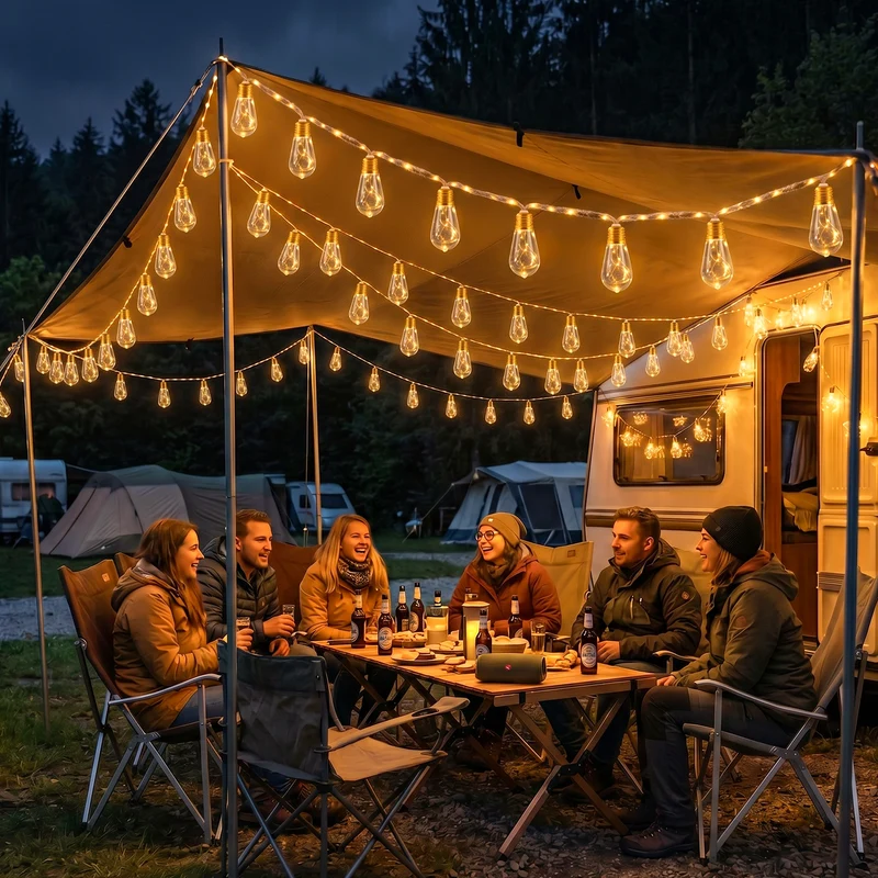Salcar LED Solar Hanfseil Lichterkette Outdoor Vintage, 8 m (5 m Lichterkette + 3 m Zuleitung), 10 lange LED-Glühbirnen mit 149 LEDs, Warmweiß, Solar & USB aufladbar, Fernbedienung, 8 Lichtmodi, Wetterfest für Garten, Balkon & Terrasse