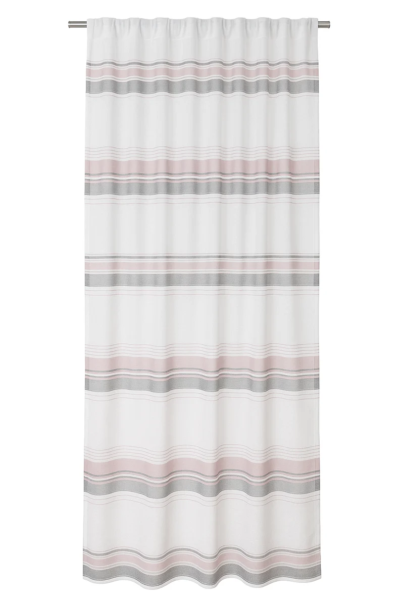 Schlaufenschal 2521 Streifen Quer 140x245 cm rose grau