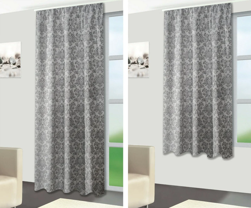 Fertigschal Jasmin silber BxH 140x175/245cm
