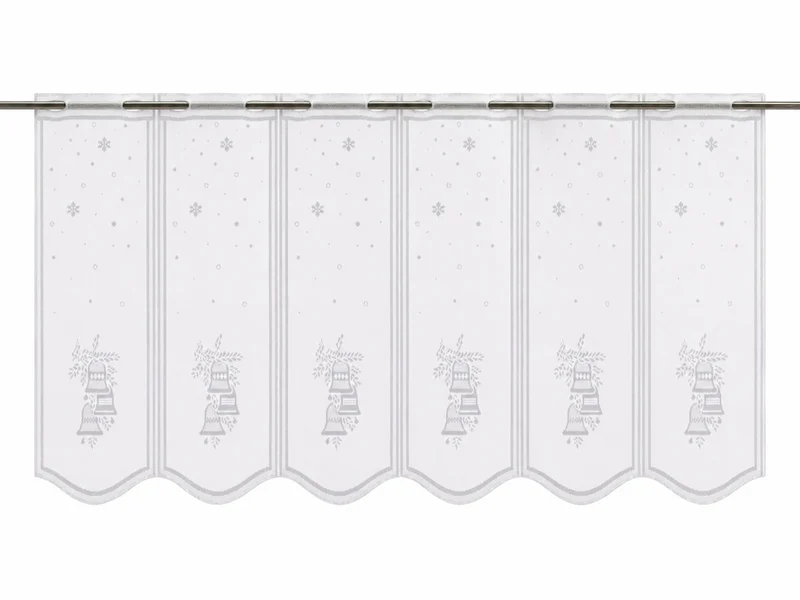 nach Maß Scheibengardine Glocke Flocke Höhe 50cm 785-50