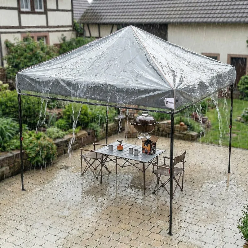 Sekey Pavillon Ersatzdach 3x3 Transparent – Wasserdicht & Winterfest, 270g/m² EVA Dachplane Stabil, Ersatzdach für Pavillon 3x3 für Garten, Terrasse & Outdoor