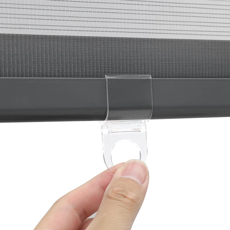 Sekey Schnurloses Doppelrollo Klemmfix - Grau - Duo Rollo ohne Bohren für Fenster & Türen