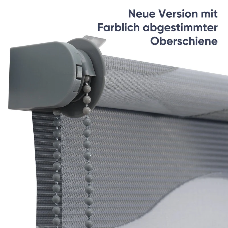 Sekey Doppelrollo Wellenmuster Duo-Rollo Klemmfix ohne Bohren - Lichtdurchlässig & Blickdicht, Fensterrollo für Wohnzimmer, Schlafzimmer & Büro