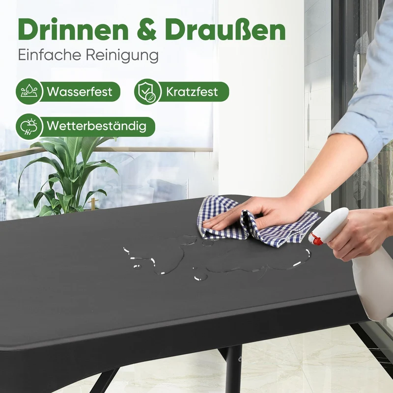 Sekey Bierzeltgarnitur 113 cm – 3-teiliges klappbares Set mit Tisch & 2 Bänken | Esstischgarnitur für Garten, Balkon, Camping oder Party