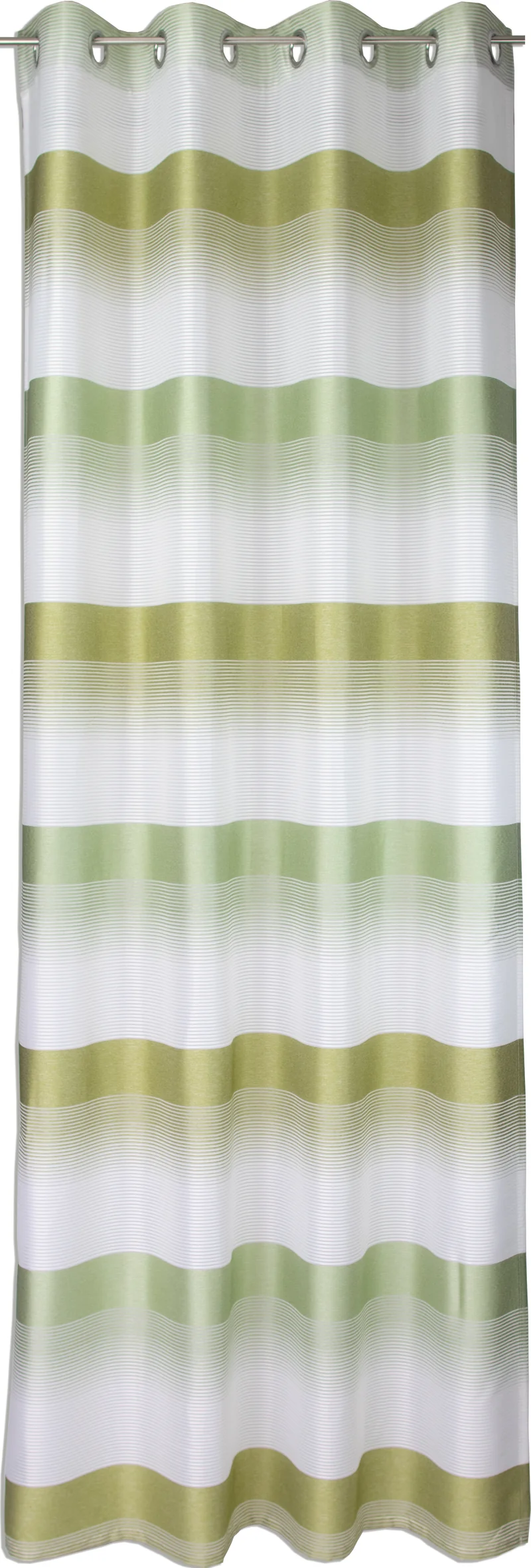 Ösenschal Deko Querstreifen grün 140x245cm 2421