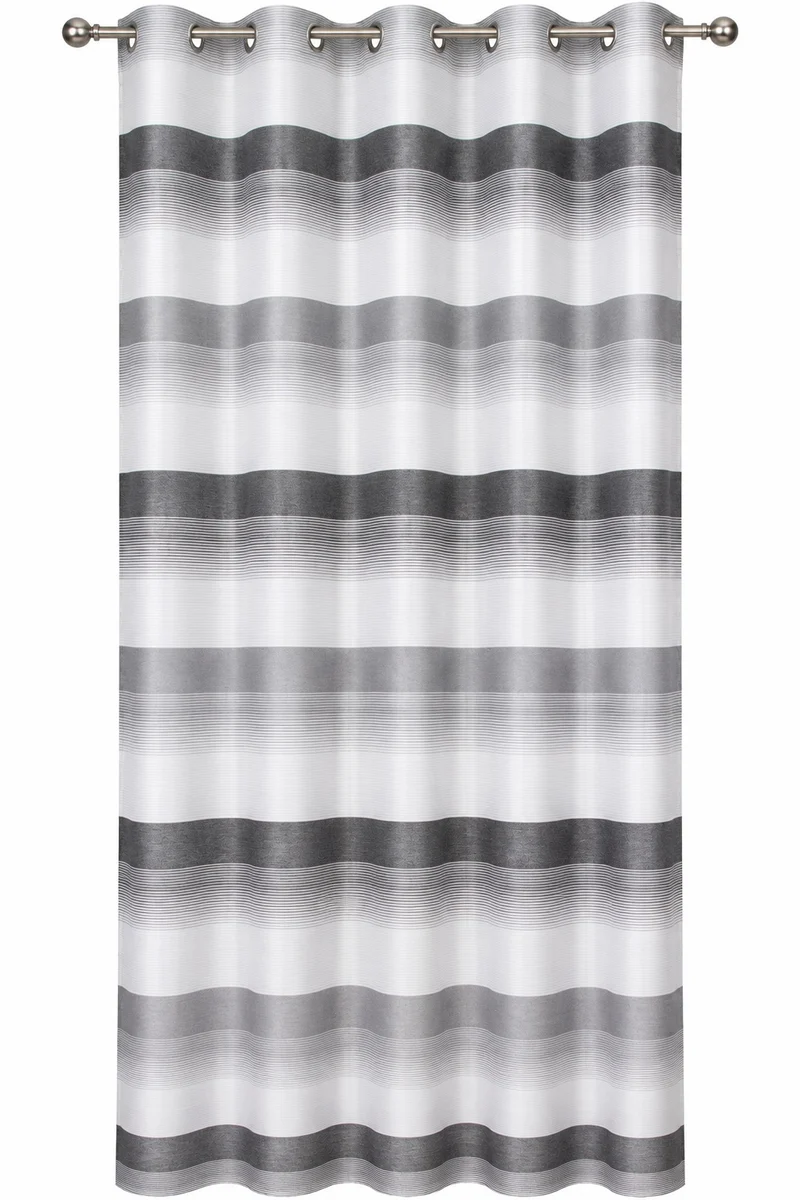 Ösenschal Deko Querstreifen anthrazit grau 140x245cm 2421