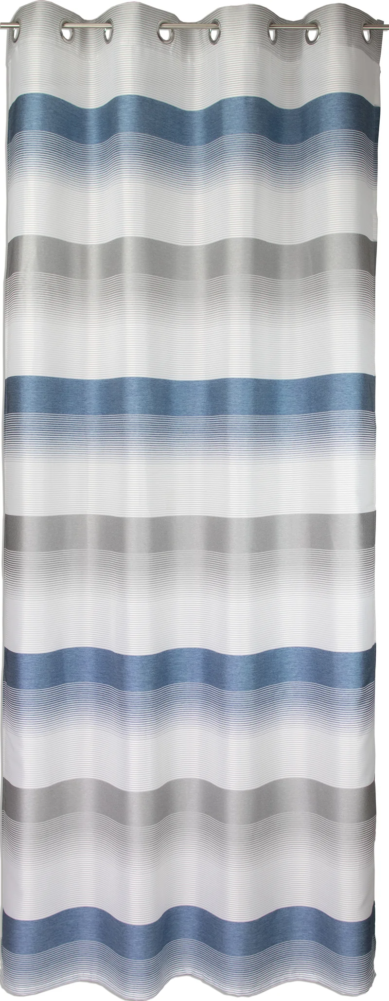 Ösenschal Deko Querstreifen blau grau 140x245cm 2421