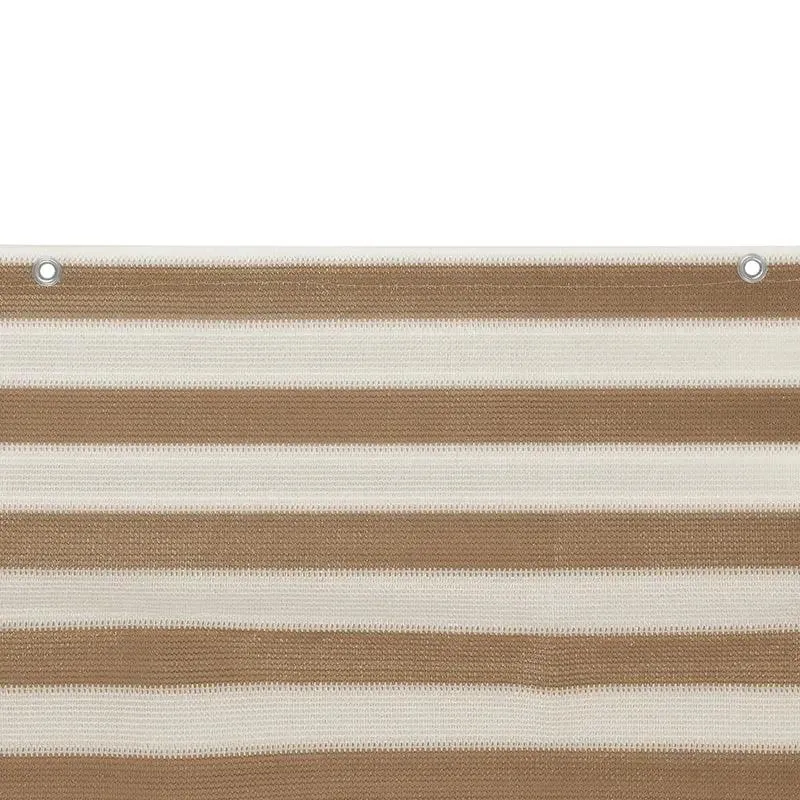 Sekey Balkon Sichtschutz aus 220 g/m² HDPE,Braun-gelb gestreift