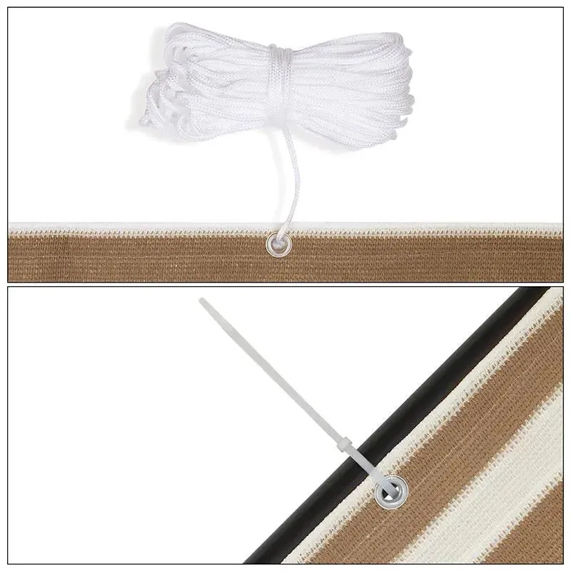 Sekey Balkon Sichtschutz aus 220 g/m² HDPE,Braun-gelb gestreift