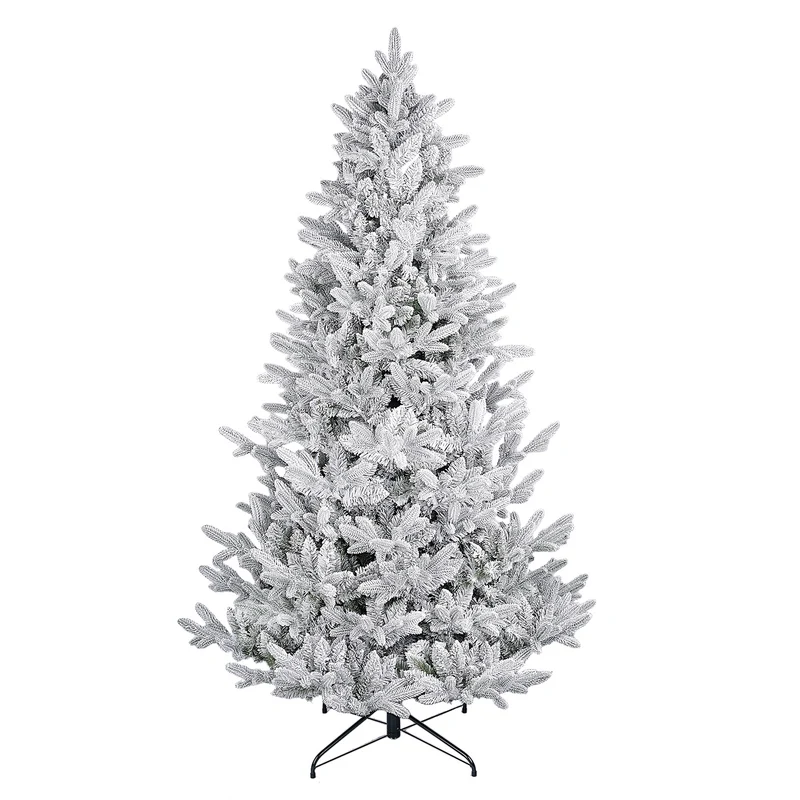 Salcar Künstlicher Weihnachtsbaum mit Schnee – Realistischer Tannenbaum aus PE & PVC, naturgetreu, schwer entflammbar, stabiler Metallständer, einfacher Aufbau, wiederverwendbar
