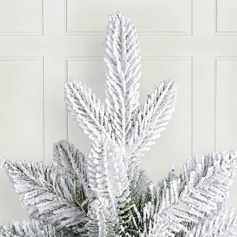 Salcar Künstlicher Weihnachtsbaum mit Schnee – Realistischer Tannenbaum aus PE & PVC, naturgetreu, schwer entflammbar, stabiler Metallständer, einfacher Aufbau, wiederverwendbar