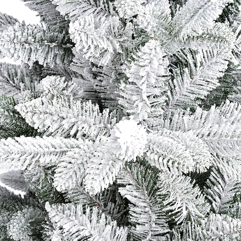 Salcar Künstlicher Weihnachtsbaum mit Schnee – Realistischer Tannenbaum aus PE & PVC, naturgetreu, schwer entflammbar, stabiler Metallständer, einfacher Aufbau, wiederverwendbar