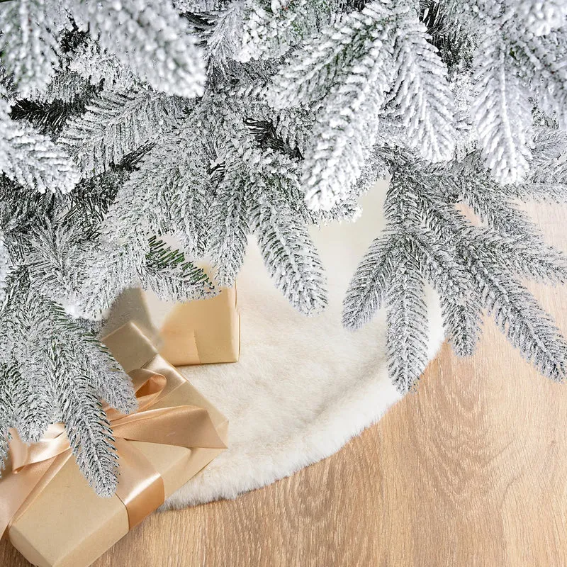 Salcar Künstlicher Weihnachtsbaum mit Schnee – Realistischer Tannenbaum aus PE & PVC, naturgetreu, schwer entflammbar, stabiler Metallständer, einfacher Aufbau, wiederverwendbar
