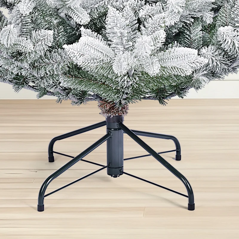Salcar Künstlicher Weihnachtsbaum mit Schnee – Realistischer Tannenbaum aus PE & PVC, naturgetreu, schwer entflammbar, stabiler Metallständer, einfacher Aufbau, wiederverwendbar