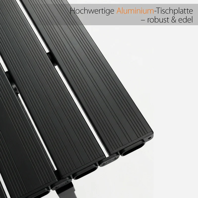 Sekey Campingtisch Aluminium Faltbar 72x69 cm – Ultraleichter Klapptisch Höhenverstellbar 46–66 cm, Wetterfest Balkontisch & Gartentisch mit Tragetasche